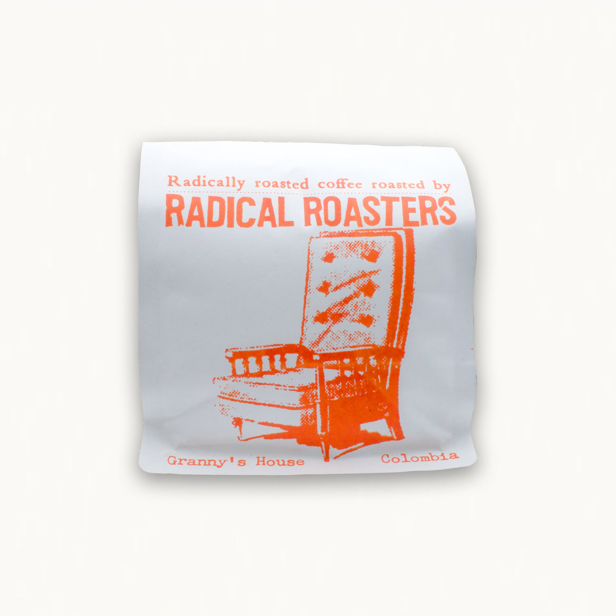Granny’s House Colombia specialty coffee, 250g hand-screenprinted bag, roasted in Bristol by Radical Roasters